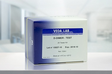 Экспресс-тест для качественного определения D-Димера в цитратной плазме или цельной крови D-Dimer Test (D-Dimer-Check-1)